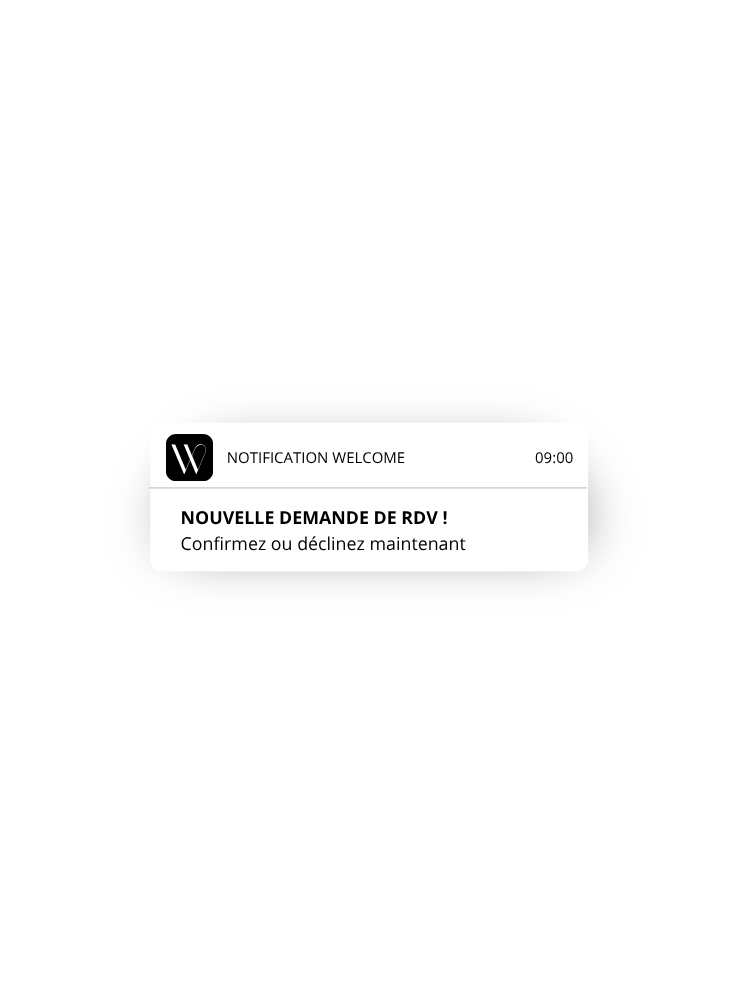 Application prise de rdv en ligne à domicile